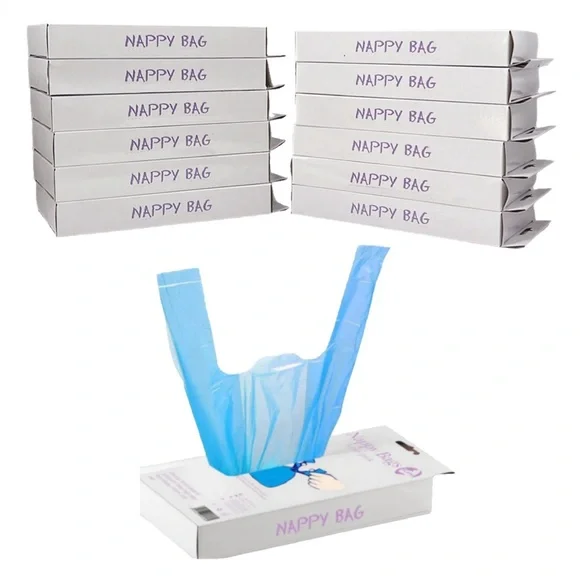 NEW 1200 Baby Disposable Diaper Nappy Waste Scented Baby Powder Bags Tie Handle - Picture 5 of 7